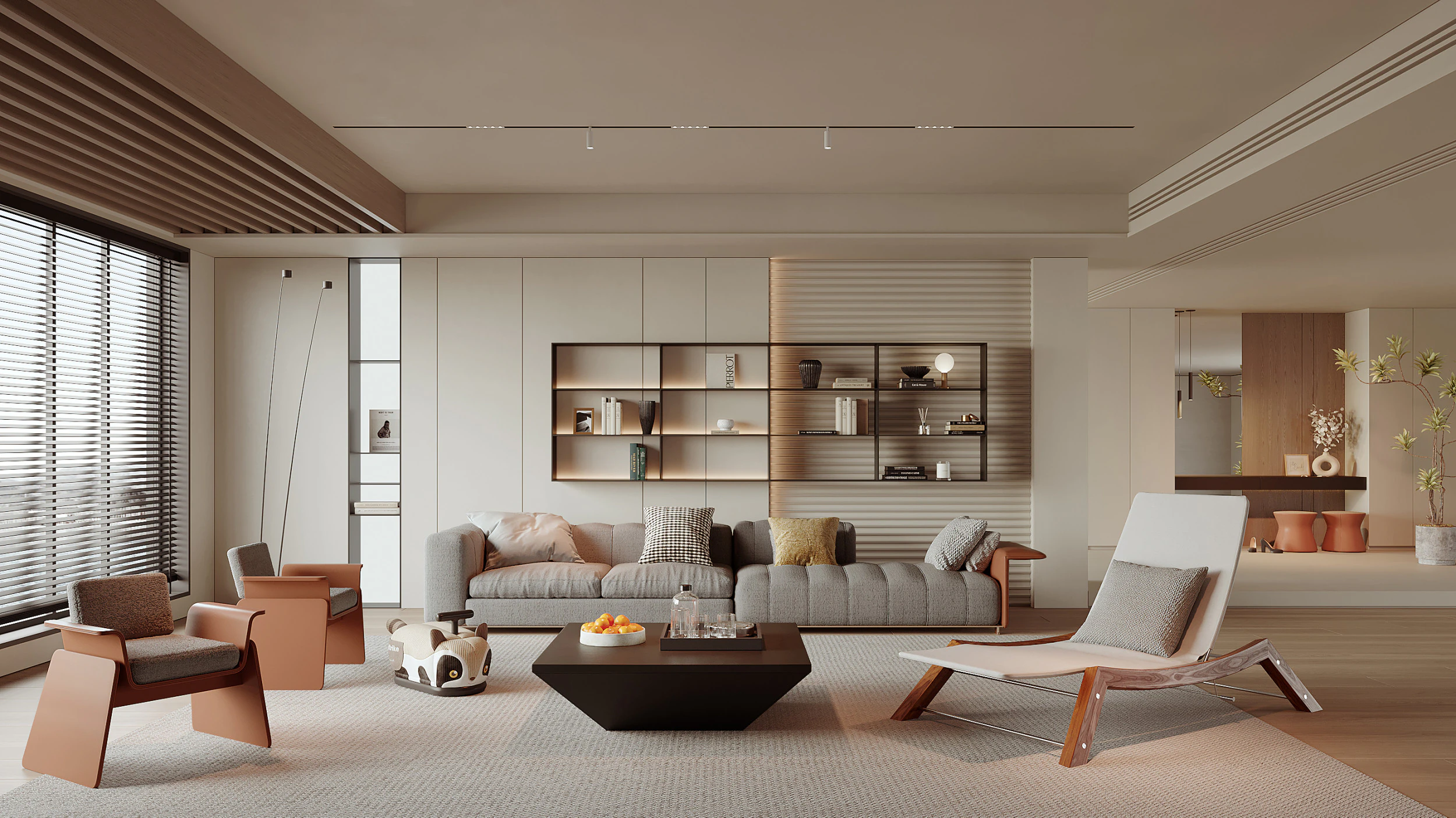 Living Room 122 3D Model .c4d .max .obj .3ds .fbx .stl .blend 