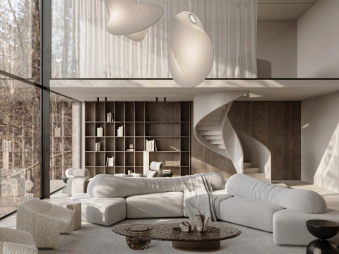 Гостиная 123 3D Модель