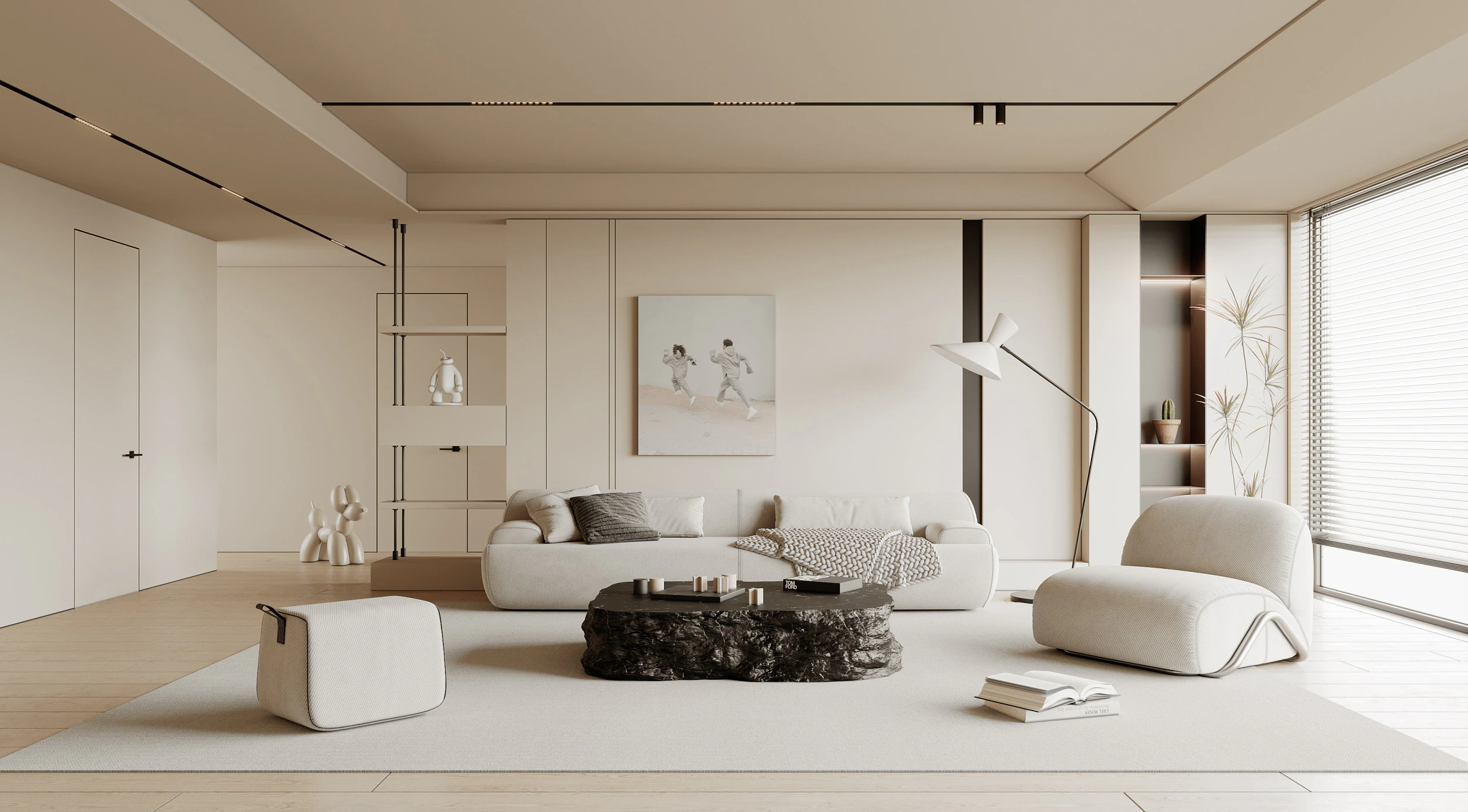 Living Room 124 3D Model .c4d .max .obj .3ds .fbx .stl .blend 