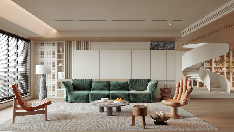 Living Room 127 3D Model .c4d .max .obj .3ds .fbx .stl .blend 