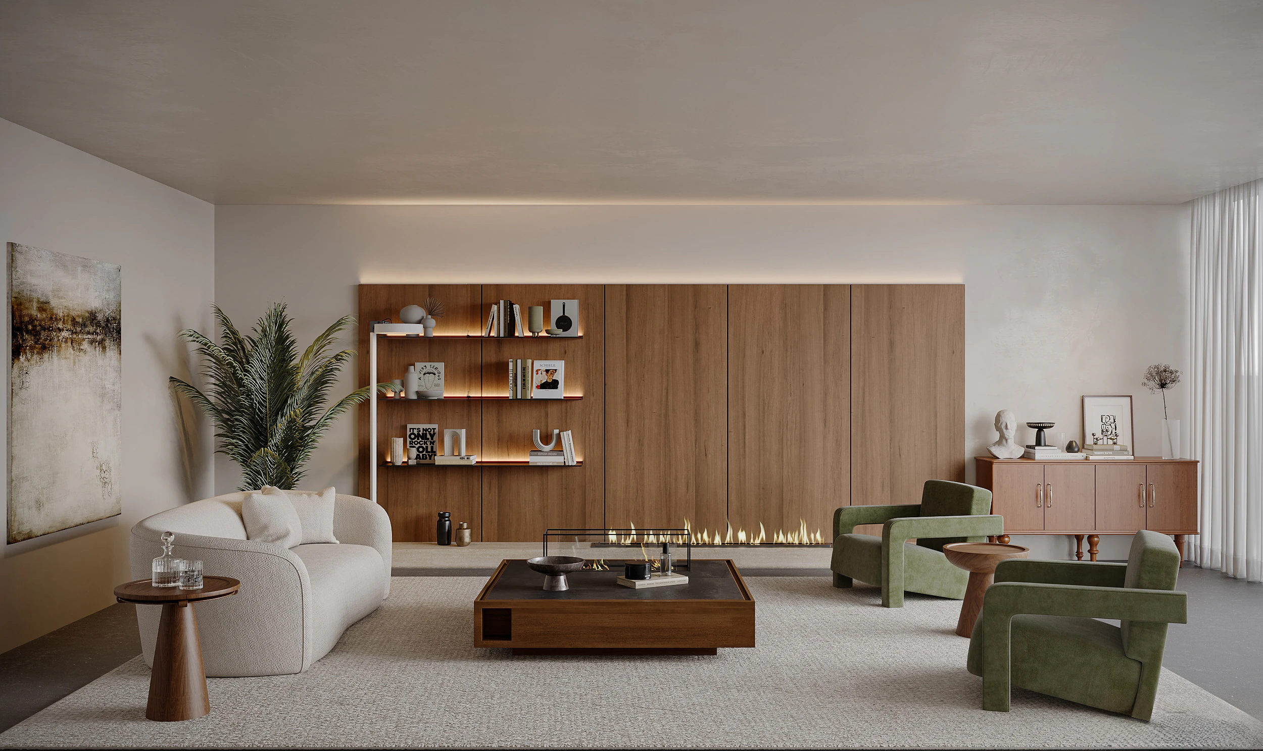 Living Room 130 3D Model .c4d .max .obj .3ds .fbx .stl .blend 