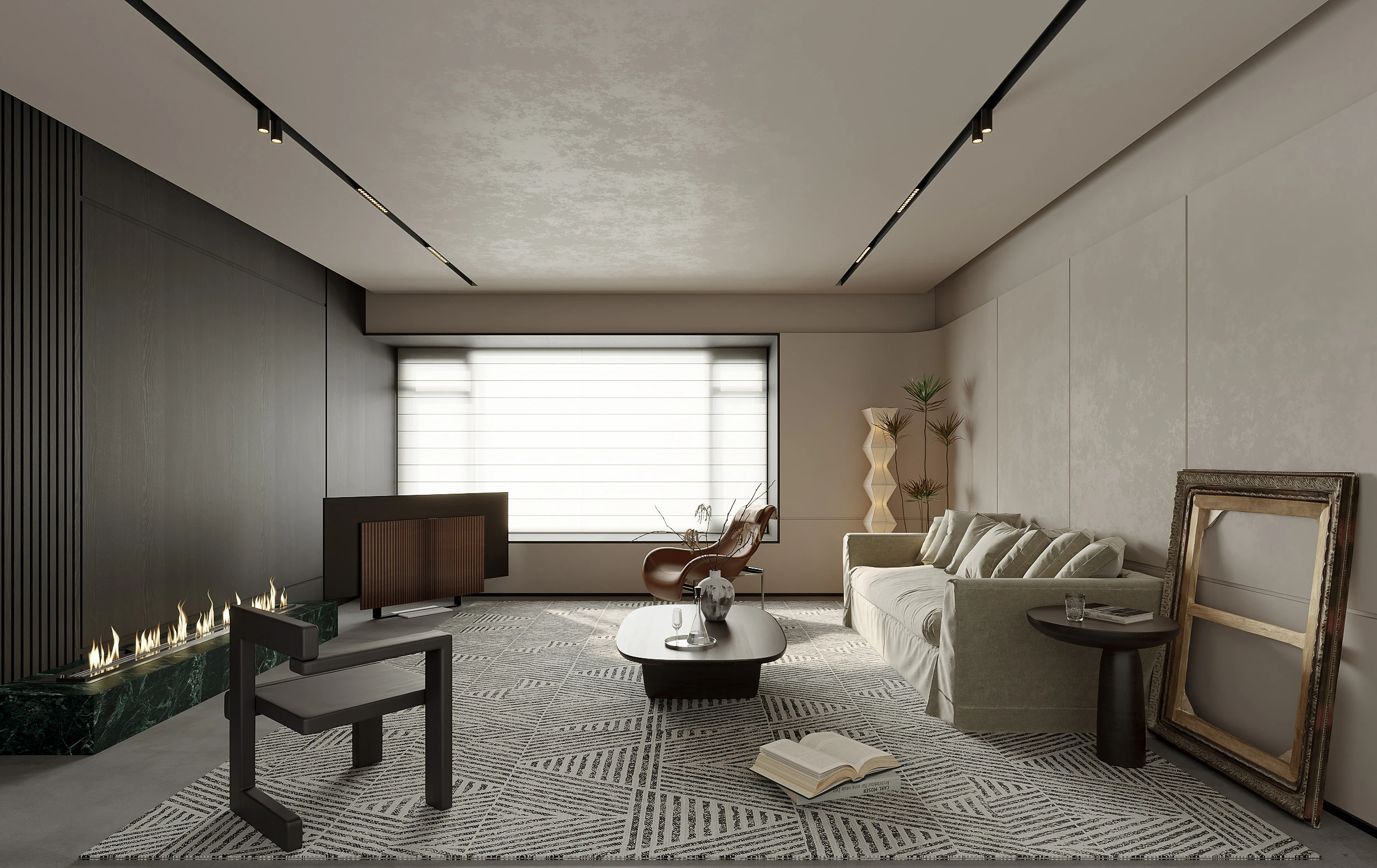 Living Room 131 3D Model .c4d .max .obj .3ds .fbx .stl .blend 