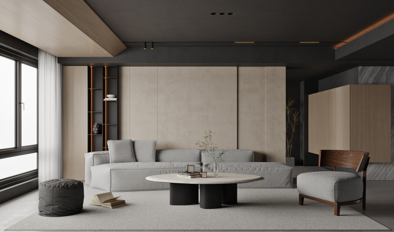 Living Room 136 3D Model .c4d .max .obj .3ds .fbx .stl .blend 
