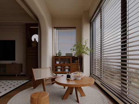 Living room and balcony 146 3Dモデル