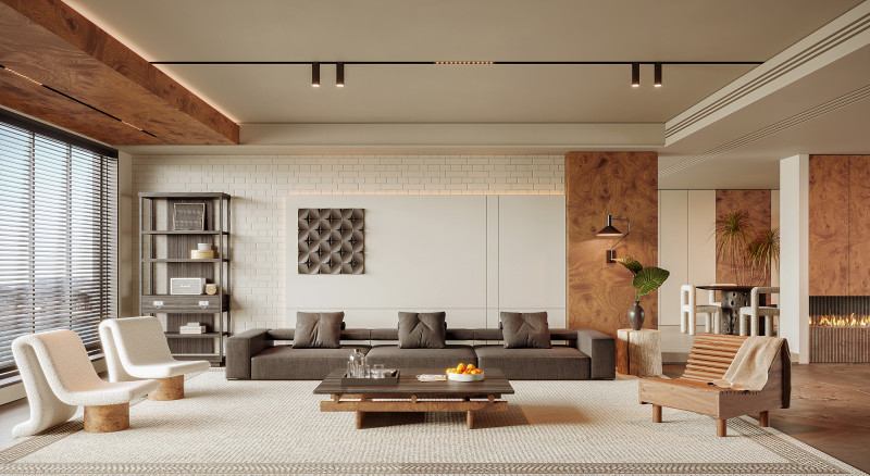 Living room 152 3D Model .c4d .max .obj .3ds .fbx .stl .blend 