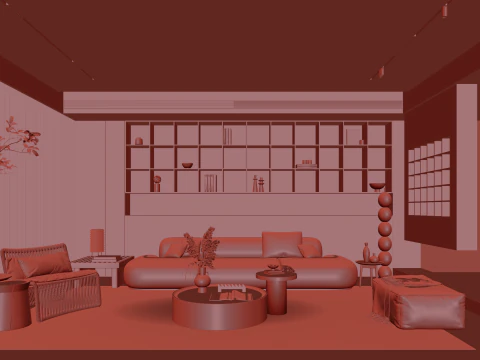 Living room 162 3D Model