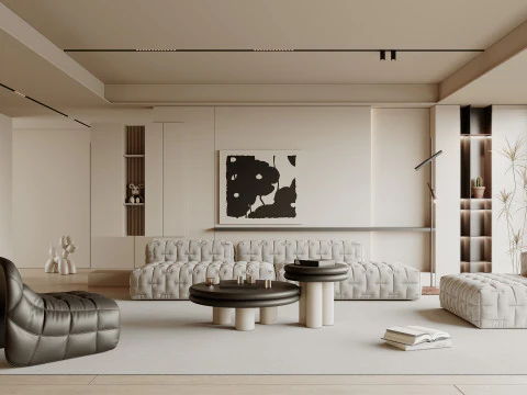 लिविंग रूम 163 3D मॉडल