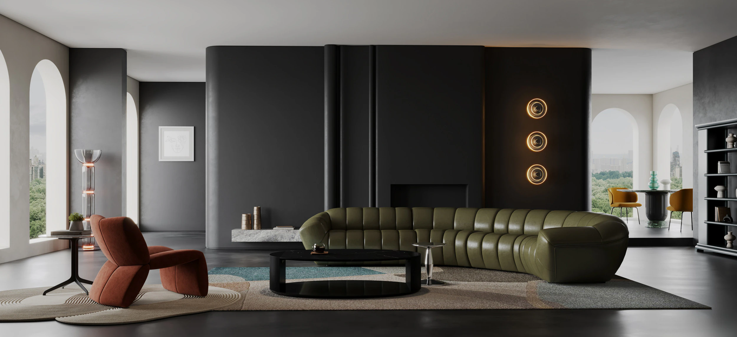 Living room 165 3D Model .c4d .max .obj .3ds .fbx .stl .blend 