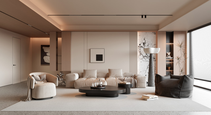 Living room 166 3D Модель .c4d .max .obj .3ds .fbx .stl .blend 
