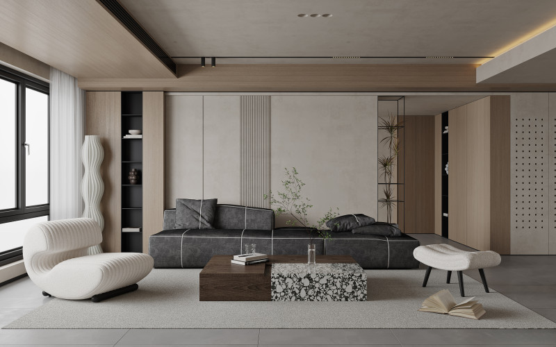 Living room 168 3D Модель .c4d .max .obj .3ds .fbx .stl .blend 