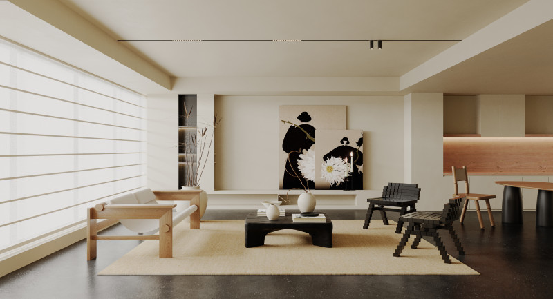 Living room 170 3D Модель .c4d .max .obj .3ds .fbx .stl .blend 