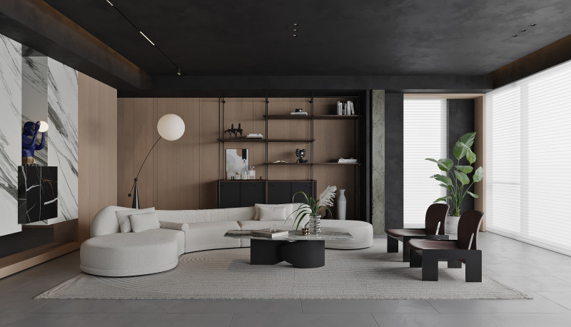 Living room 175 3D 모델 .c4d .max .obj .3ds .fbx .stl .blend 