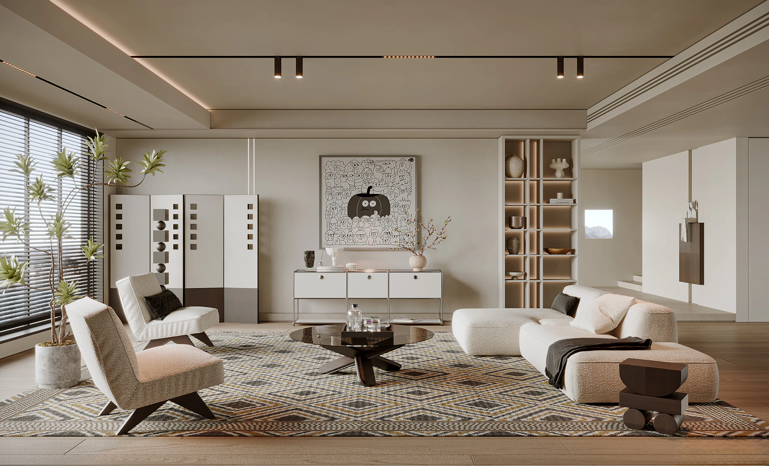Living room 177 3D Model .c4d .max .obj .3ds .fbx .stl .blend 