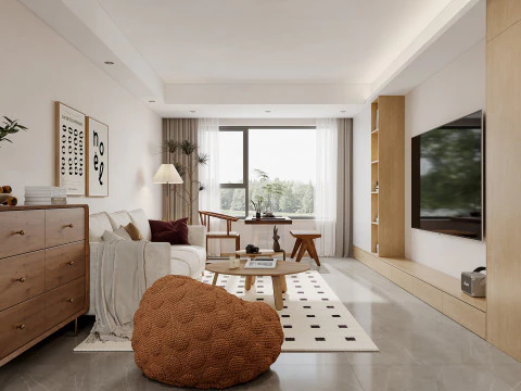 Pok&oacute;j dzienny i jadalnia 179 Model 3D