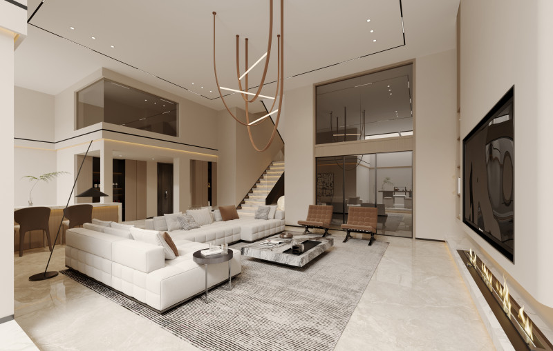 Living Room 180 3D Модель .c4d .max .obj .3ds .fbx .stl .blend 