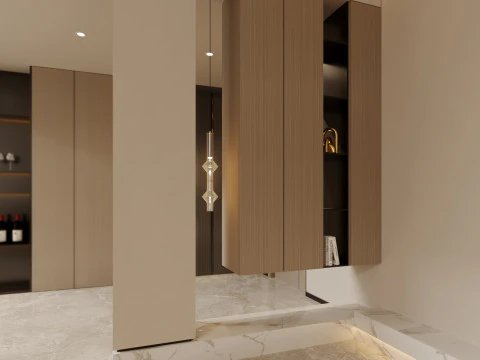 Living Room 180 3D Model