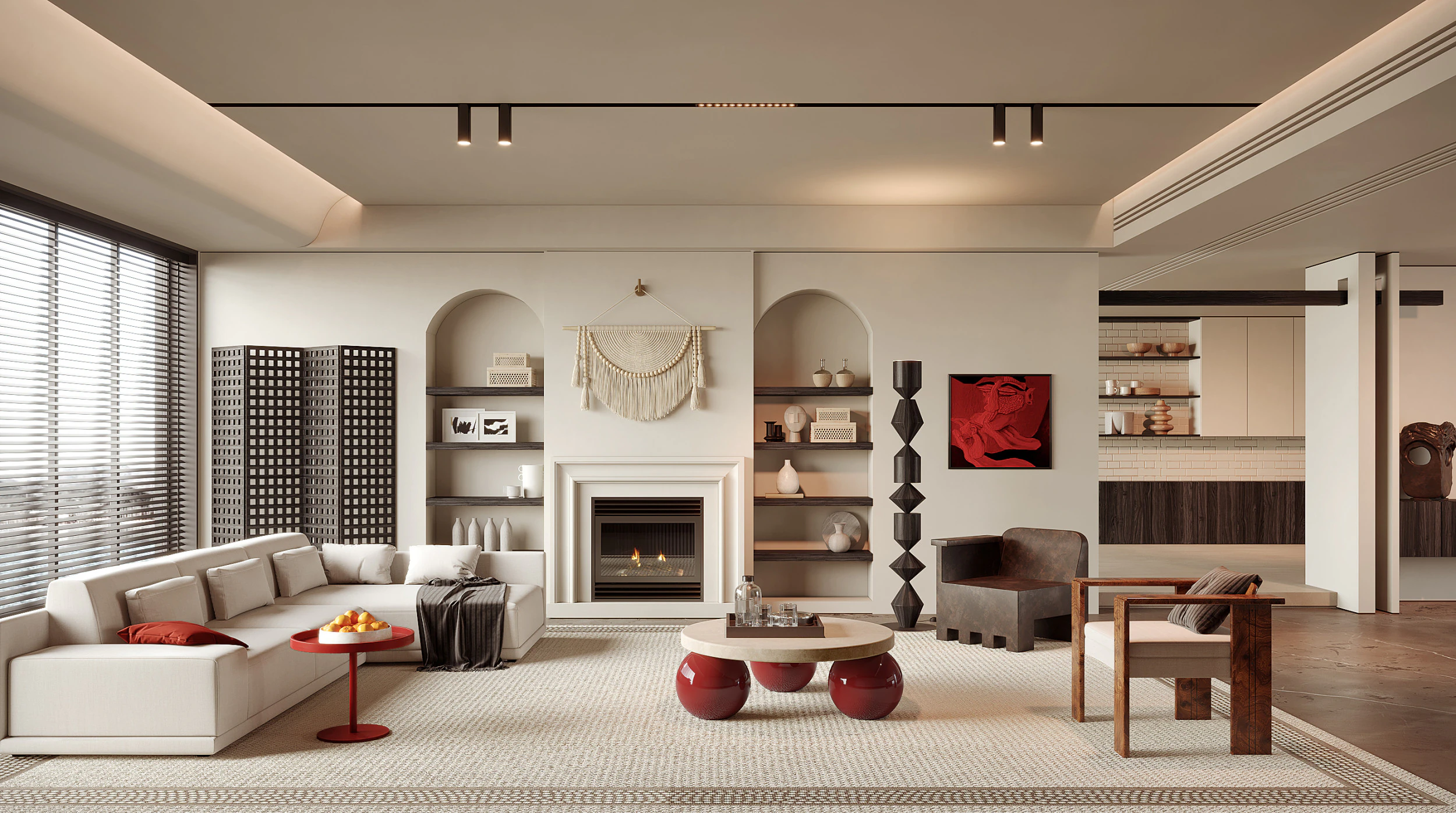Living Room 185 3D Model .c4d .max .obj .3ds .fbx .stl .blend 