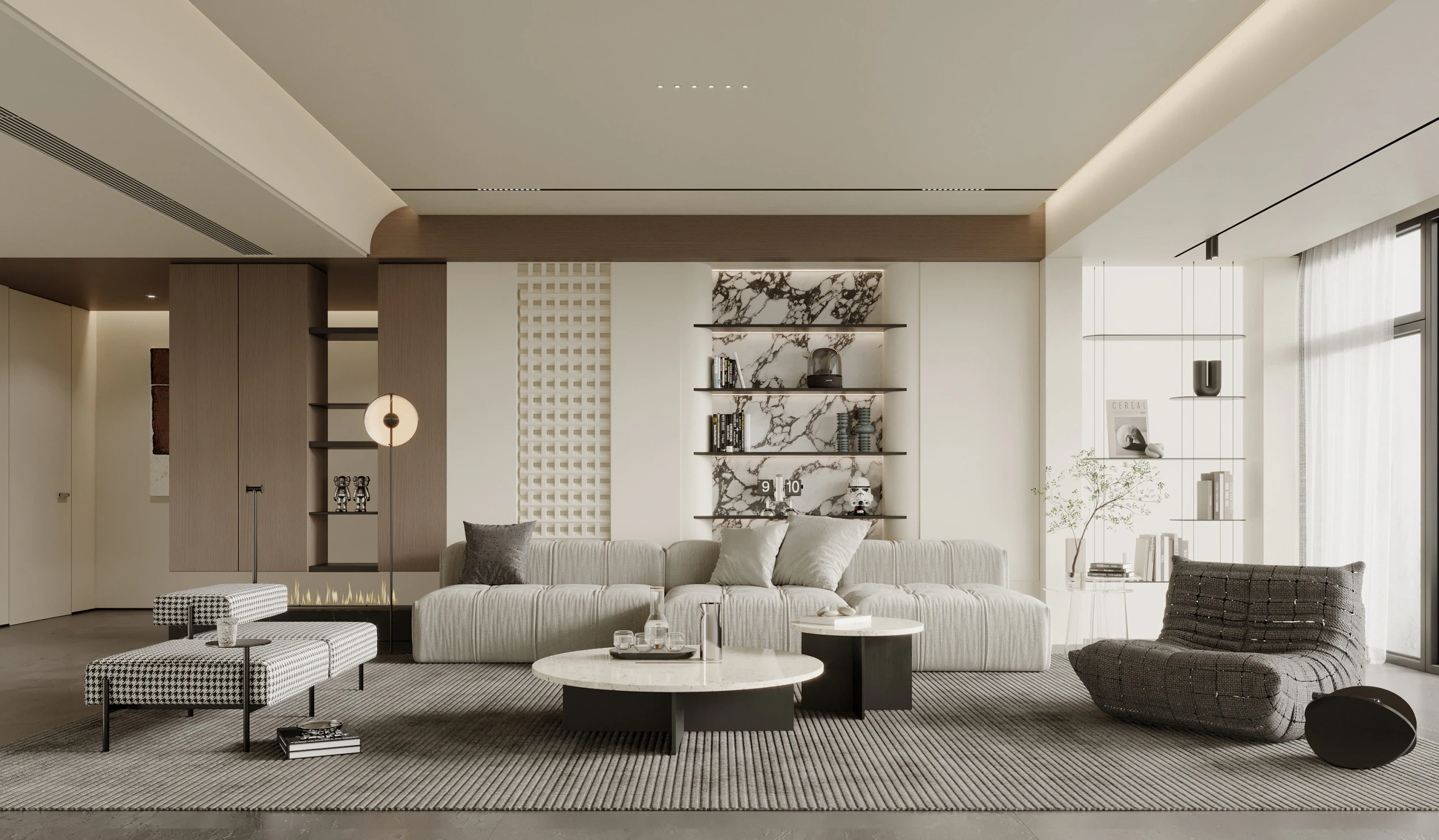 Living Room 189 3D Model .c4d .max .obj .3ds .fbx .stl .blend 