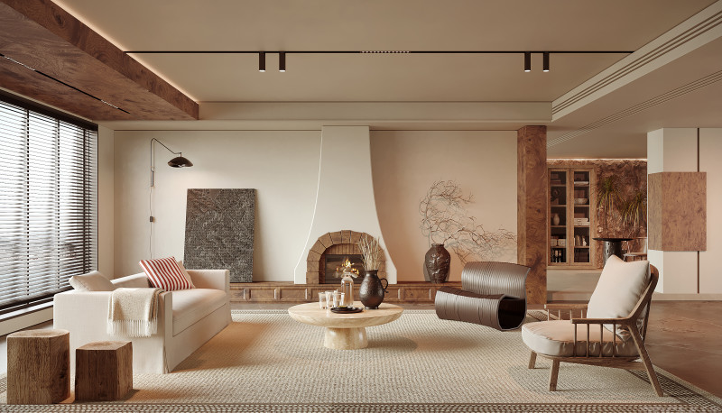 Living Room 190 3D Модель .c4d .max .obj .3ds .fbx .stl .blend 