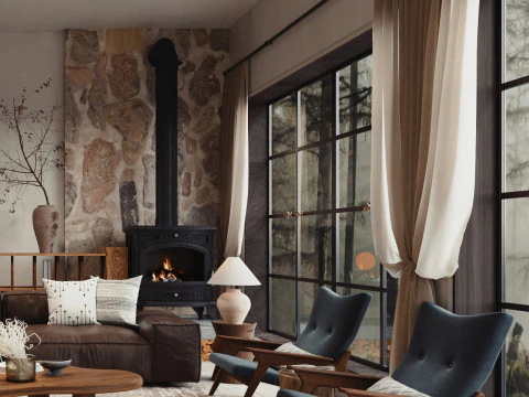 Living Room 191 3D Model
