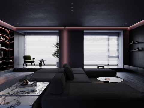 Living Room 195 3D Model