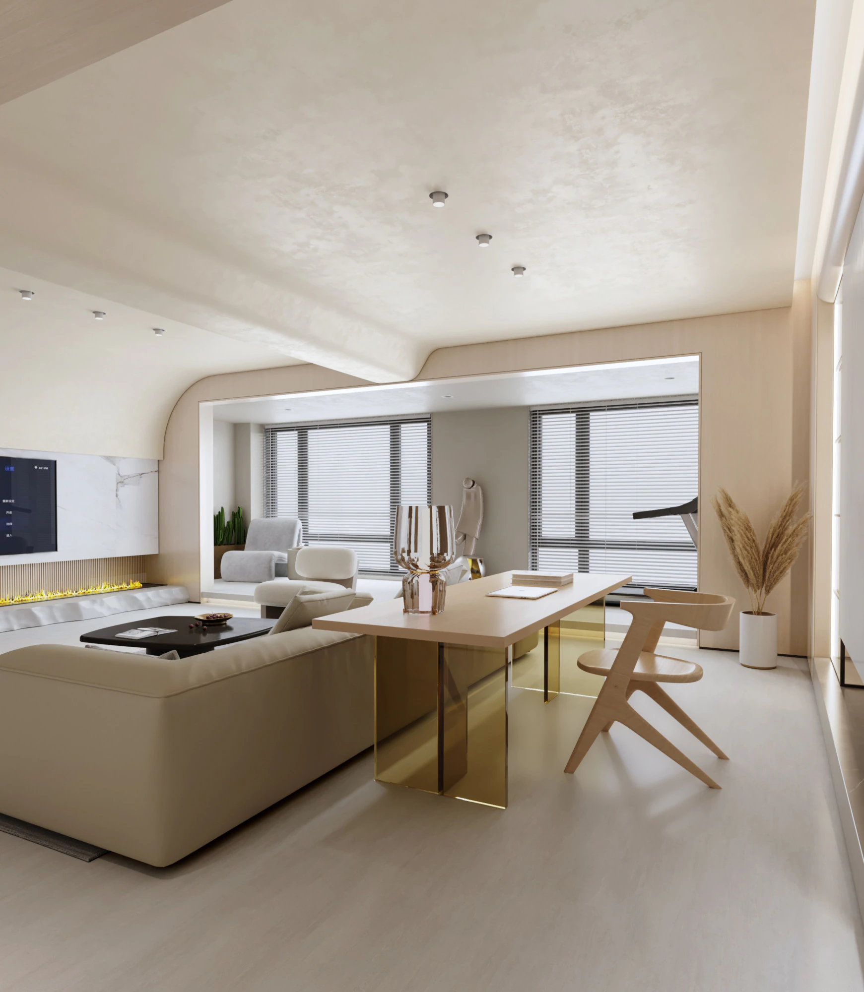 Living Room 196 3D Model .c4d .max .obj .3ds .fbx .stl .blend 