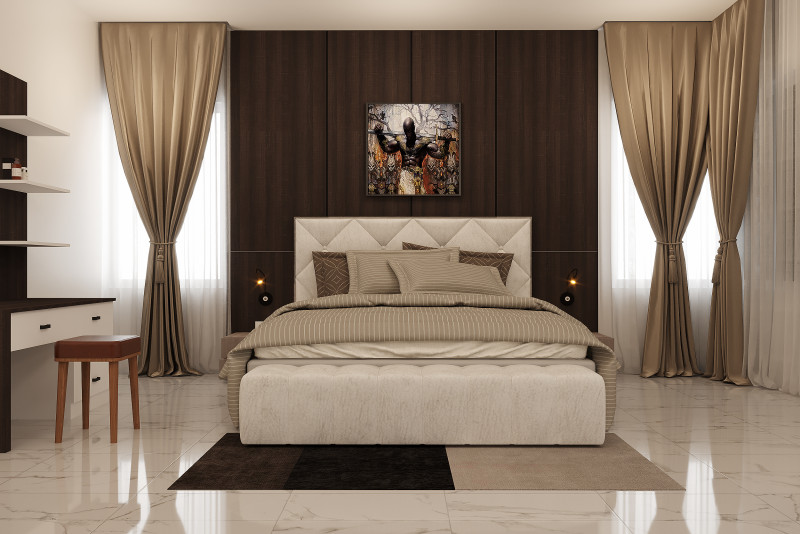 BEDROOM TV UNIT BED AND WARDROBE 3Dモデル .c4d .max .obj .3ds .fbx .stl .blend 