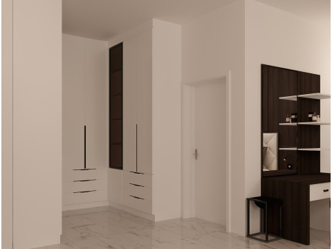 BEDROOM TV UNIT BED AND WARDROBE 3Dモデル