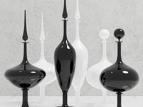 Black Venetian set 3D Model