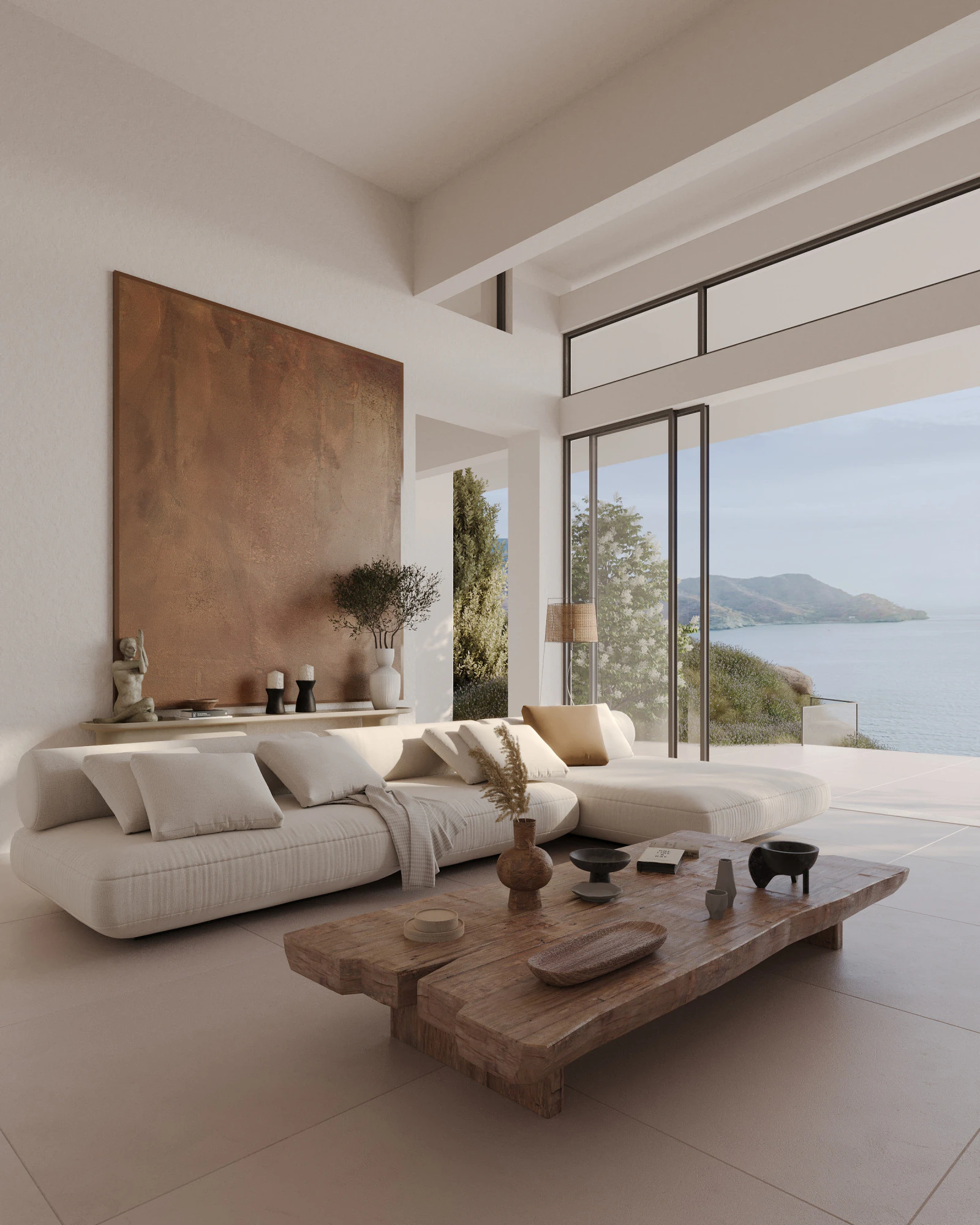 Modern Minimalist Living Room 3D Model .c4d .max .obj .3ds .fbx .stl .blend 