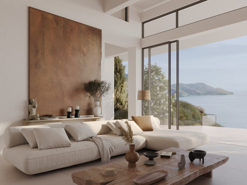 Modern Minimalist Living Room 3D 模型