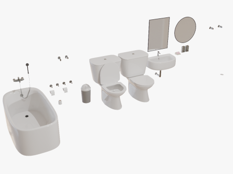 BathRoom Props 3D Model