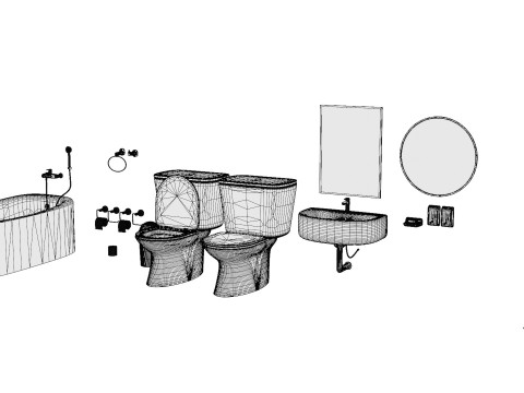 BathRoom Props 3D 模型
