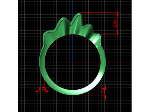 A100-7-ring 3D-printmodel