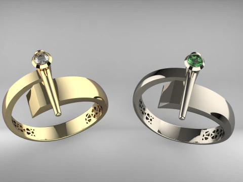 A100-9-रिंग 3D प्रिंट मॉडल