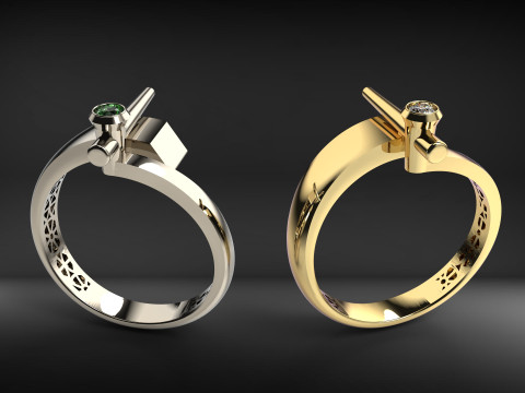 A100-9-ring 3D Print Model