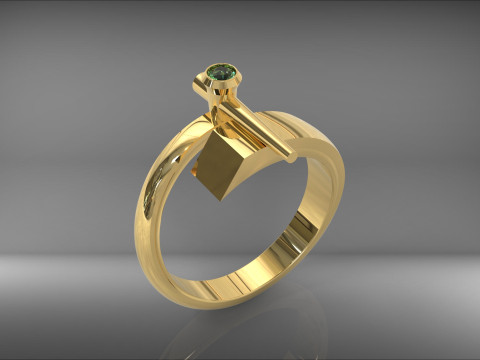 A100-9-ring 3D Print Model