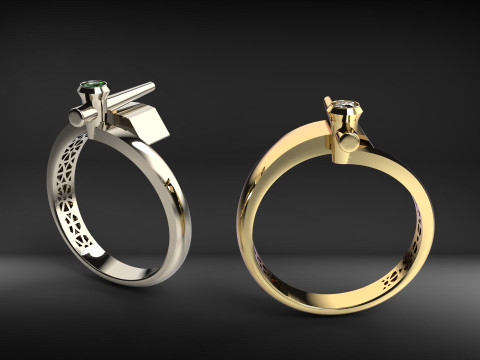 A100-9-ring 3D Print Model