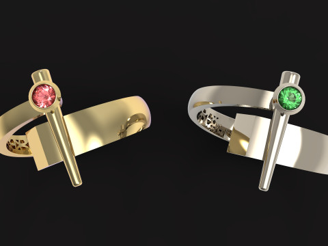 A100-9-ring 3D Print Model
