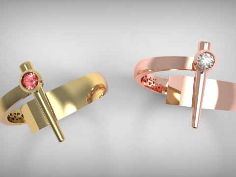 A100-9-ring 3D Print Model