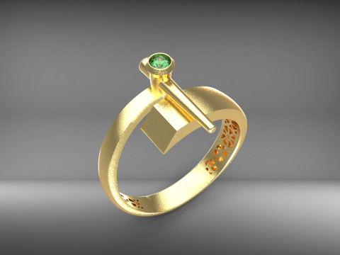 A100-9-ring 3D Print Model