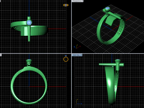 A100-9-रिंग 3D प्रिंट मॉडल