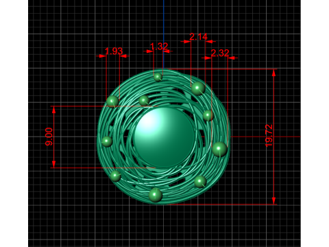 A100-13-earring 3D Print Model