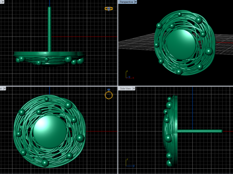 A100-13-earring 3D Print Model