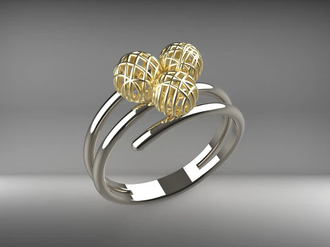 A100-17-rings 3D Print Model