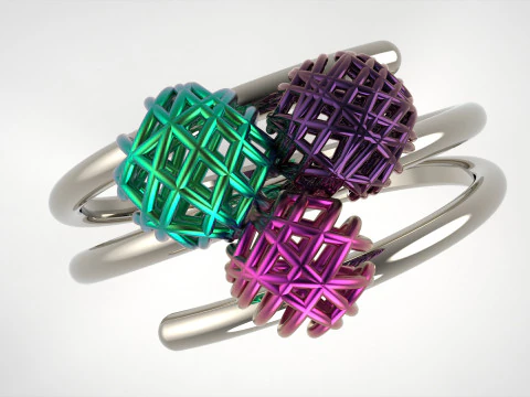 A100-17-rings 3D Print Model