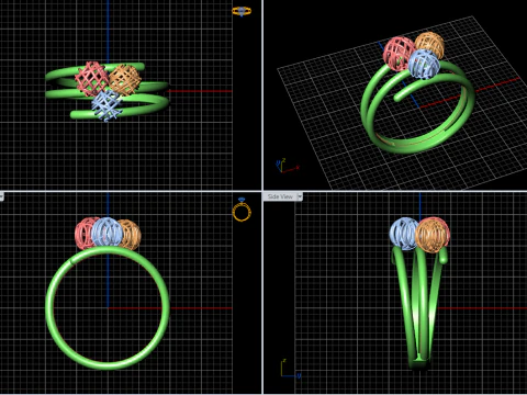 A100-17-rings 3D Print Model