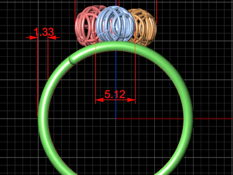 A100-17-rings 3D Print Model