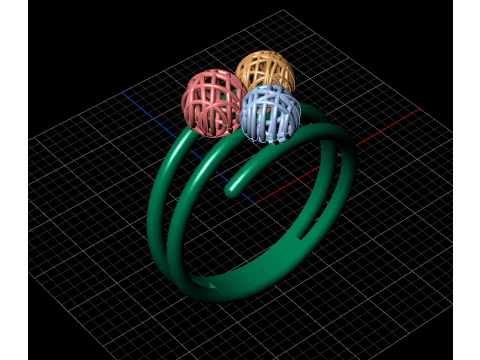 A100-17-rings 3D Print Model