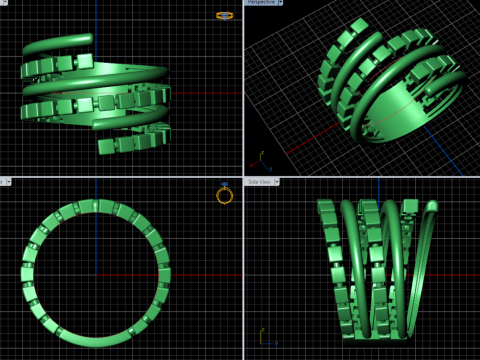 A100-20-ring 3Dプリントモデル